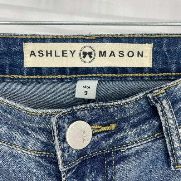 Ashley Mason Pants Women's 9 Blue Denim Skinny Stretch Midrise Stonewashed Jeans - Picture 6 of 7